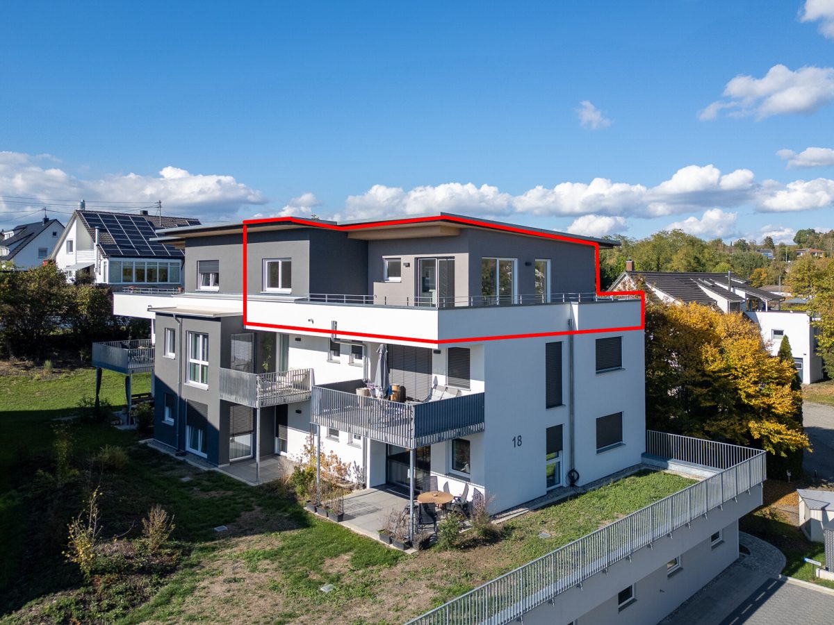 Immobilienangebot - Rottweil-Göllsdorf - Wohnungen - Moderne Neubau-Penthousewohnung mit großer Terrasse in Rottweil-Göllsdorf