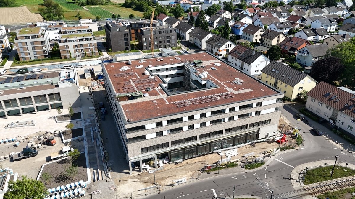 Luftaufnahme Immobilienangebot - Rheinstetten / Mörsch - Wohnungen - ACTIV-PLAZA - Leben und Wohnen in der Neuen Stadtmitte Rheinstetten