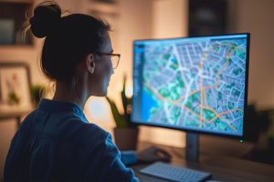 Single person assessing online real estate listings