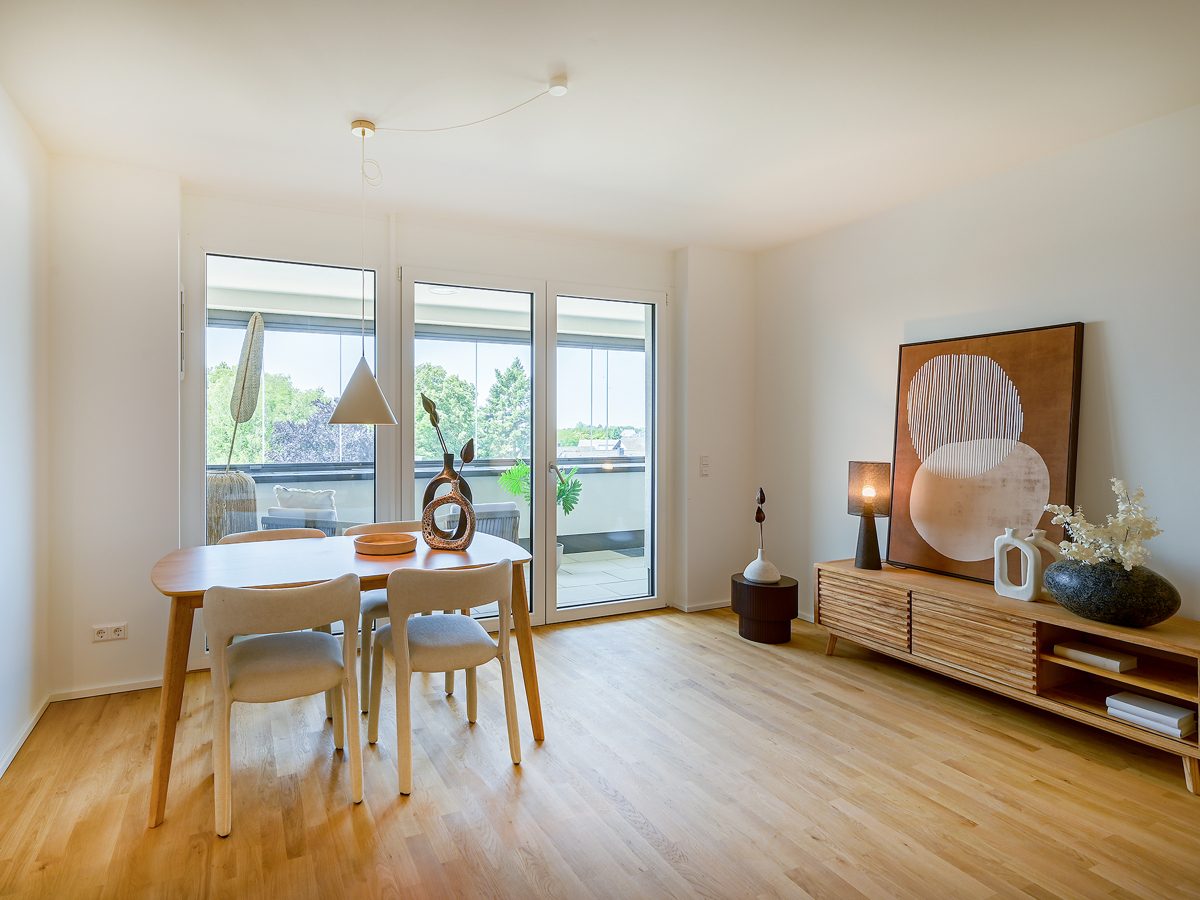 Muster Essbereich Immobilienangebot - Rheinstetten / Mörsch - Wohnungen - ACTIV-PLAZA - Leben und Wohnen in der Neuen Stadtmitte Rheinstetten
