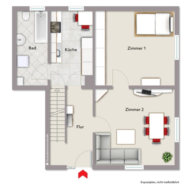 Immobilienangebot - Graben-Neudorf / Graben - Wohnen & Anlage - Provisionsfrei: Rohdiamant mit großem Grundstück, Scheune & sicherer Miete durch Gemeinde