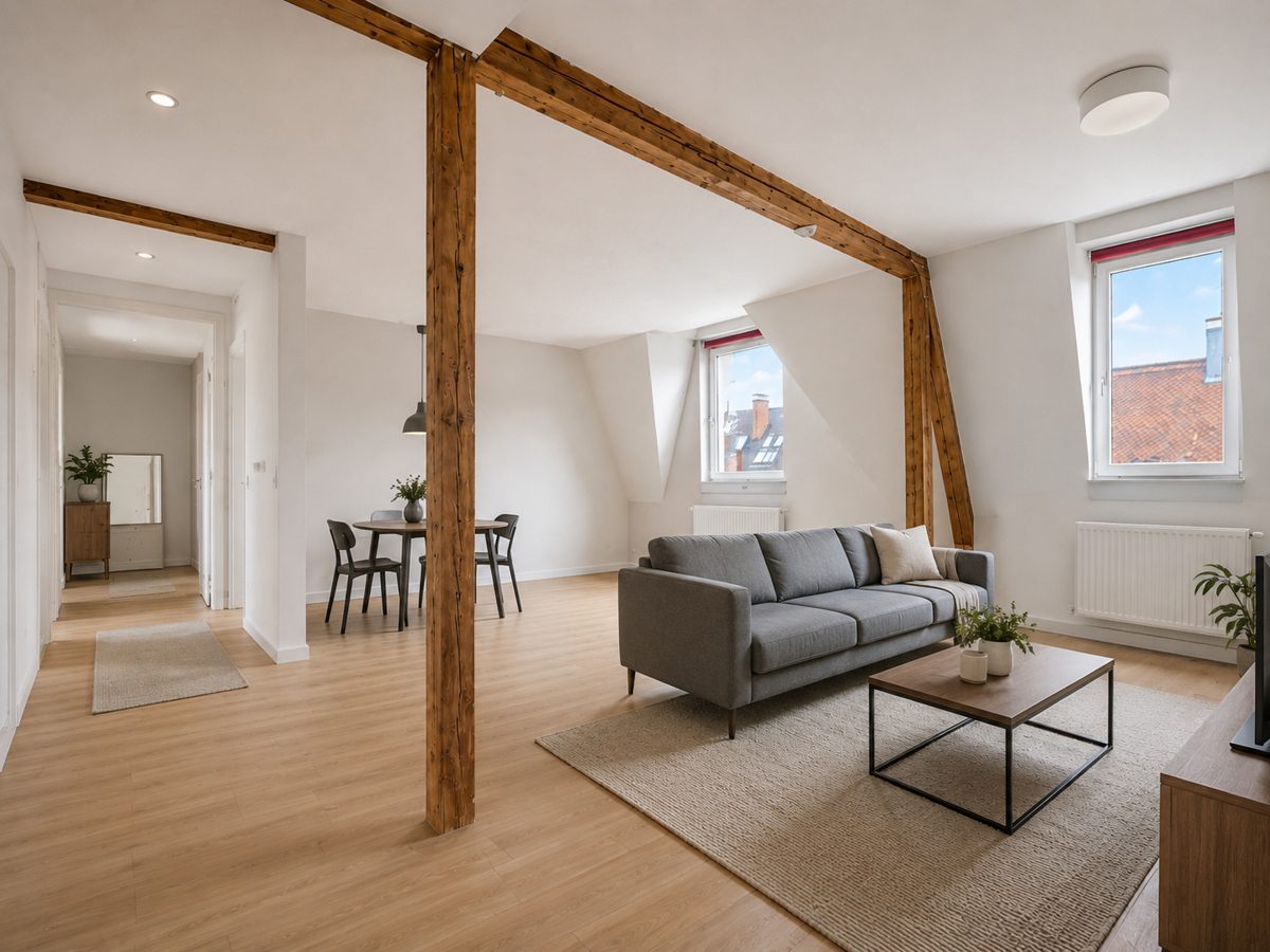 Immobilienangebot - Karlsruhe / Mühlburg - Wohnungen - Denkmalgeschützter Altbau mit Charakter – Zwei Wohnungen zum Preis einer großzügigen Altbaufläche