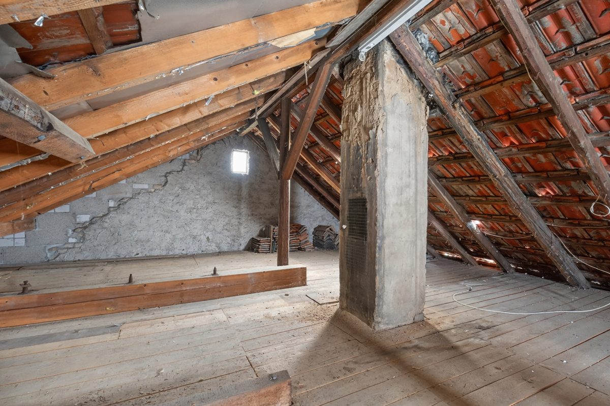 Dach Immobilienangebot - Linkenheim-Hochstetten / Hochstetten - Wohnen & Anlage - Projektimmobilie mit Zukunft: Entkerntes Einfamilienhaus mit großem Grundstück und Bauvoranfrage!