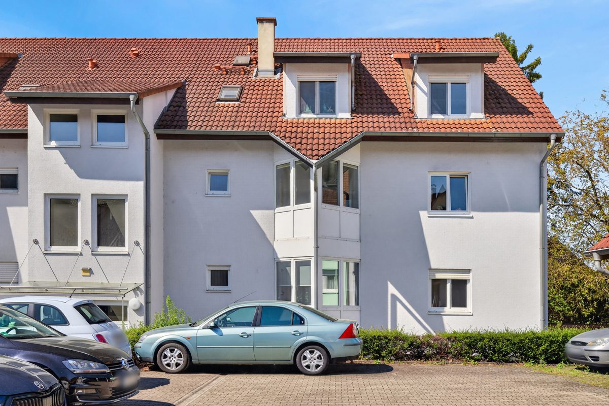 Außenansicht Immobilienangebot - Rheinstetten / Mörsch - Wohnungen - Seltene Gelegenheit! Bezugsfreie 3-Zimmer-Wohnung in Rheinstetten