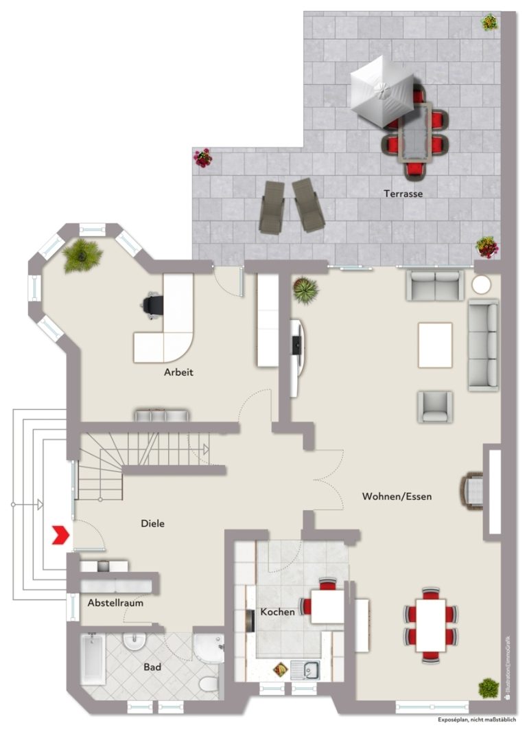 Immobilienangebot - Oberhausen-Rheinhausen / Oberhausen - Wohnen & Anlage - Familientraum mit großem Garten - viel Platz für Ihre Kinder & Ihre Ideen