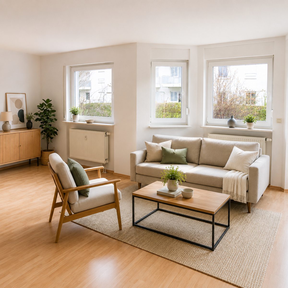 Immobilienangebot - Karlsruhe / Oberreut - Wohnungen - Vermietete 2-Zimmer-Erdgeschosswohnung mit Terrasse und Tiefgaragenstellplatz in Karlsruhe-Oberreut