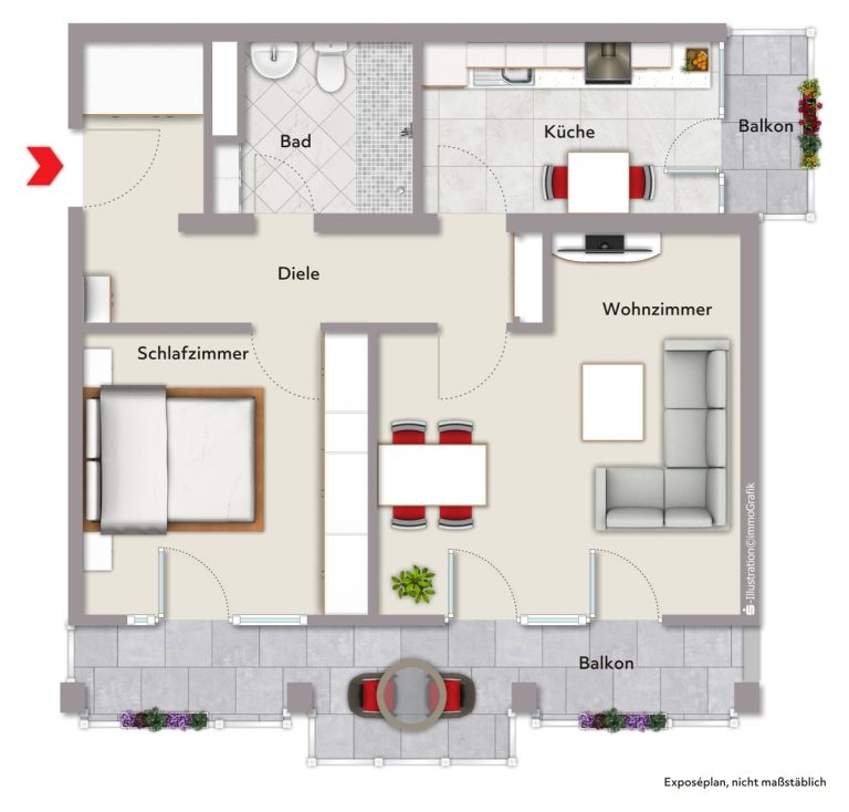 Immobilienangebot - Karlsruhe / Durlach - Wohnungen - Einziehen und Wohlfühlen – sanierte 2‑Zimmer‑Wohnoase in Durlach!