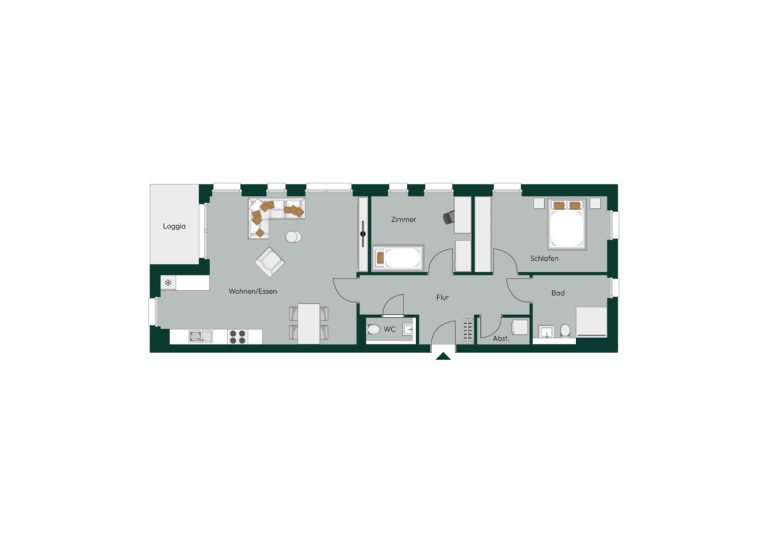 Immobilienangebot - Karlsruhe / Waldstadt - Wohnungen - Zeitnah Bezugsfrei! Moderne 3-Zimmer-Neubauwohnung in der Karlsruher Waldstadt