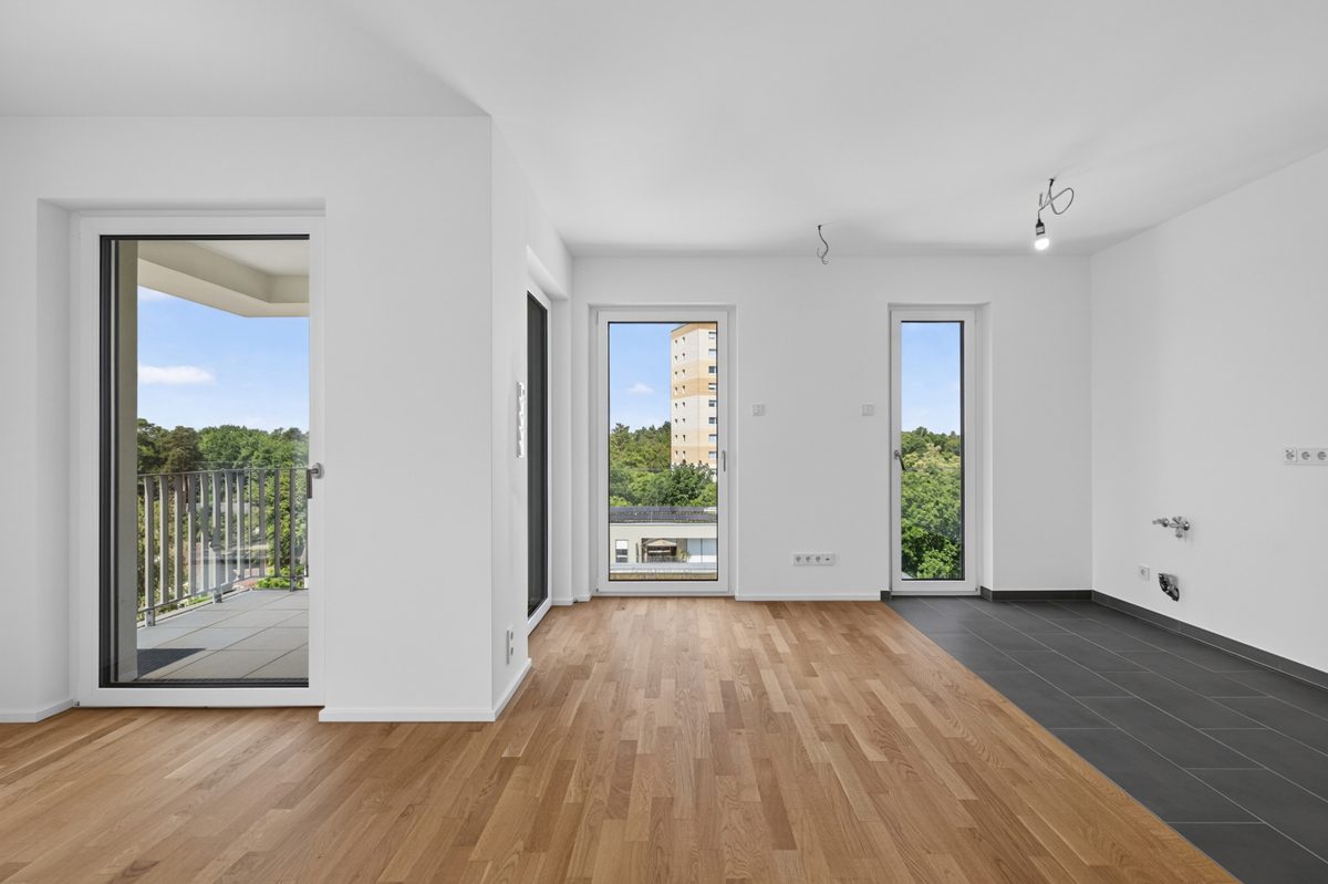 Esszimmer Immobilienangebot - Karlsruhe / Waldstadt - Wohnungen - Wohnen ganz oben! Bezugsfreie 2-Zimmer-Neubauwohnung mit Ausblick