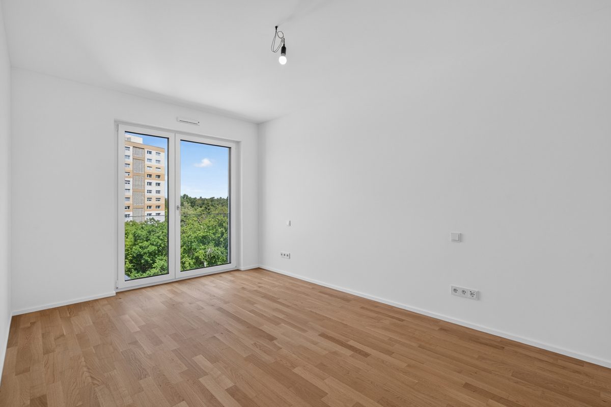 Schlafzimmer Immobilienangebot - Karlsruhe / Waldstadt - Wohnungen - Wohnen ganz oben! Bezugsfreie 2-Zimmer-Neubauwohnung mit Ausblick