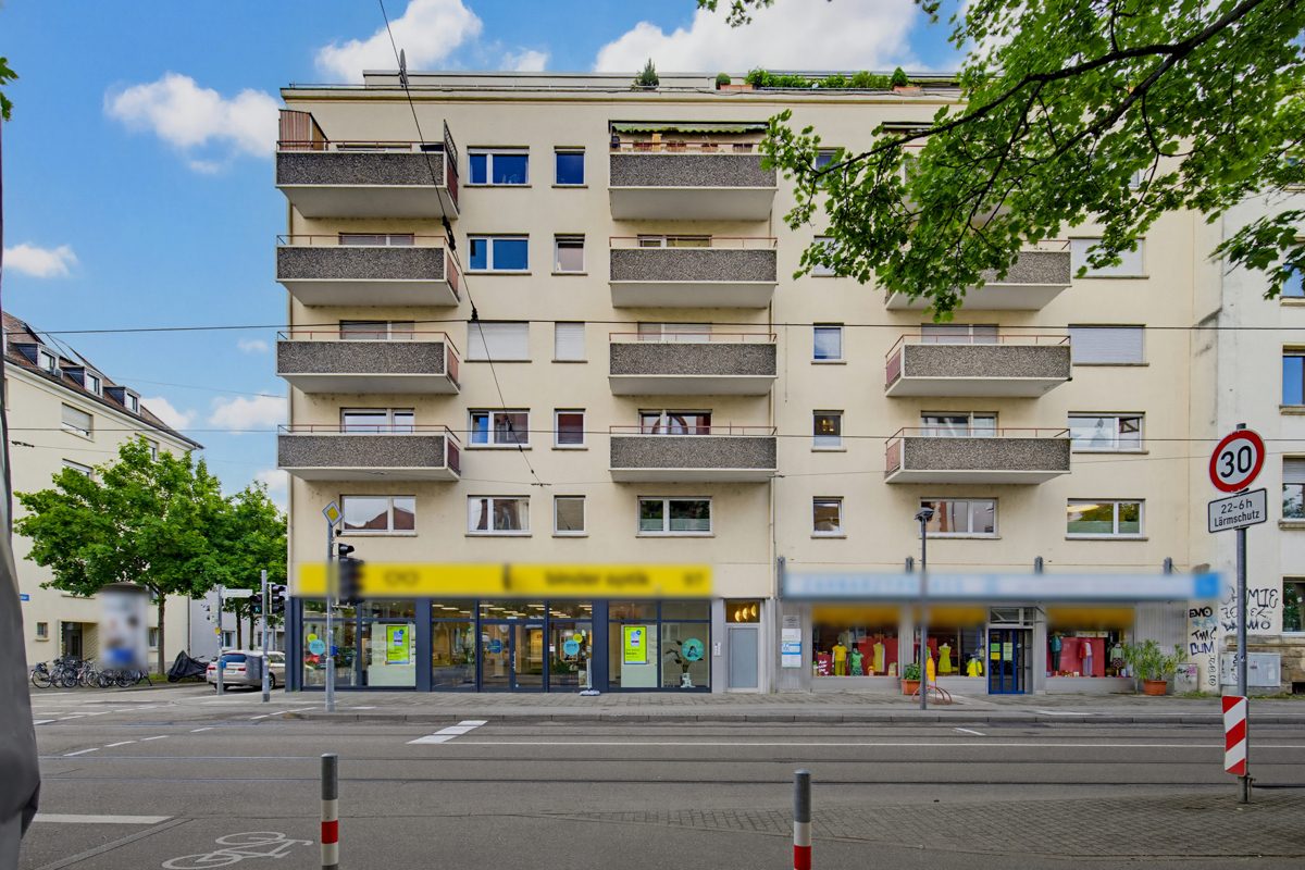 Außenansicht 2 Immobilienangebot - Karlsruhe / Südweststadt - Rest & Gewerbe - Seltene Chance: Großzügige Gewerbeeinheit mit vielseitigen Nutzungsmöglichkeiten in Top-Lage!