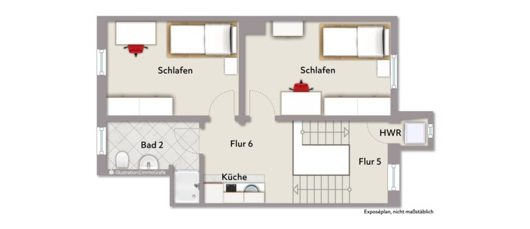 Immobilienangebot - Karlsruhe / Knielingen - Wohnen & Anlage - Renditekracher mit Konzept: Reihenmittelhaus mit 6 Zimmern und attraktiver Einzelvermietungsstruktur