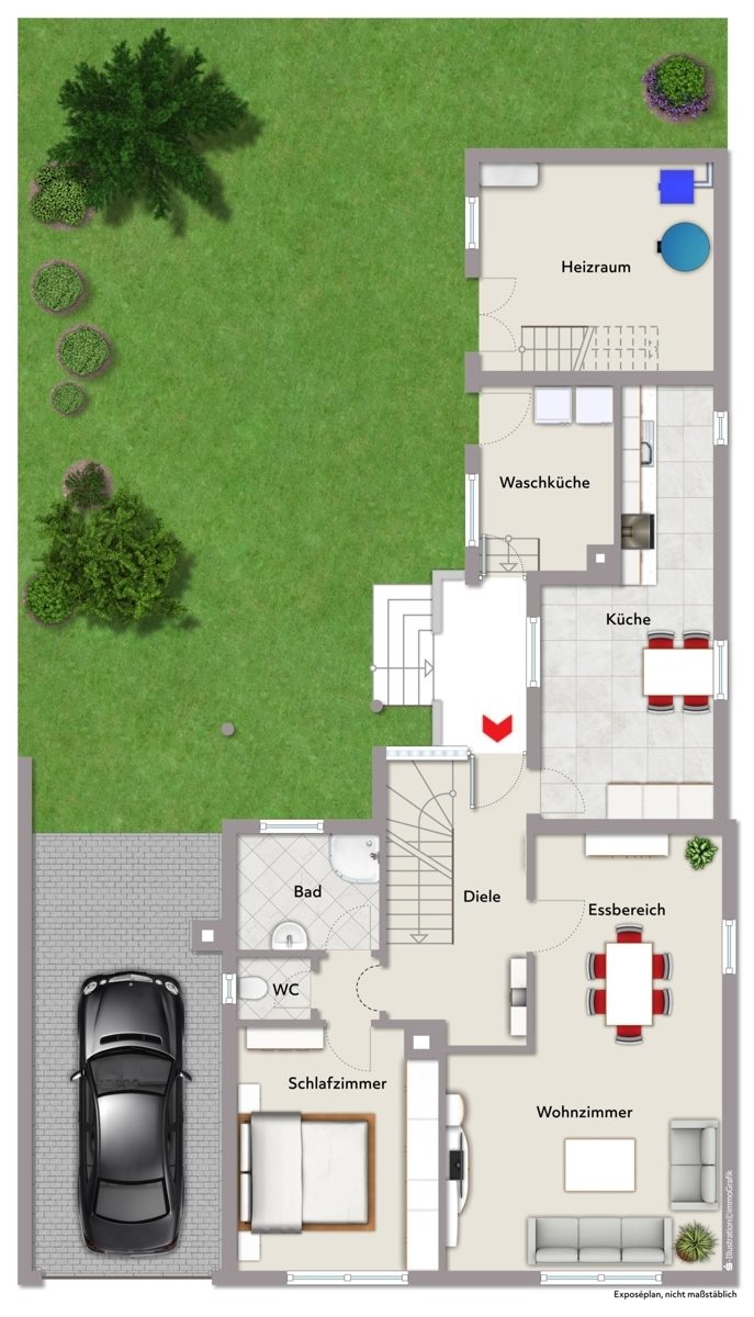 Immobilienangebot - Waghäusel / Kirrlach - Wohnen & Anlage - Ein Anwesen mit Raum für Ideen – Einfamilienhaus mit Anbau, Nebengebäude und Garten in Waghäusel-Kirrlach