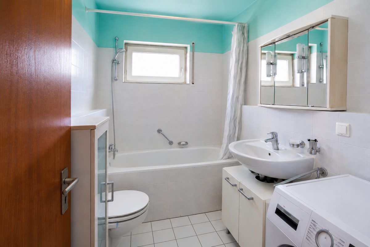 Badezimmer Immobilienangebot - Pfinztal / Berghausen - Wohnungen - Gepflegte 2-Zimmer-Wohnung mit zwei Balkonen – zuverlässig vermietet