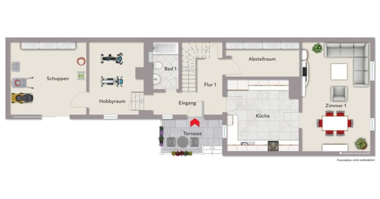 Immobilienangebot - Philippsburg - Wohnen & Anlage - Raum für Familie, Hobby und handwerkliche Projekte