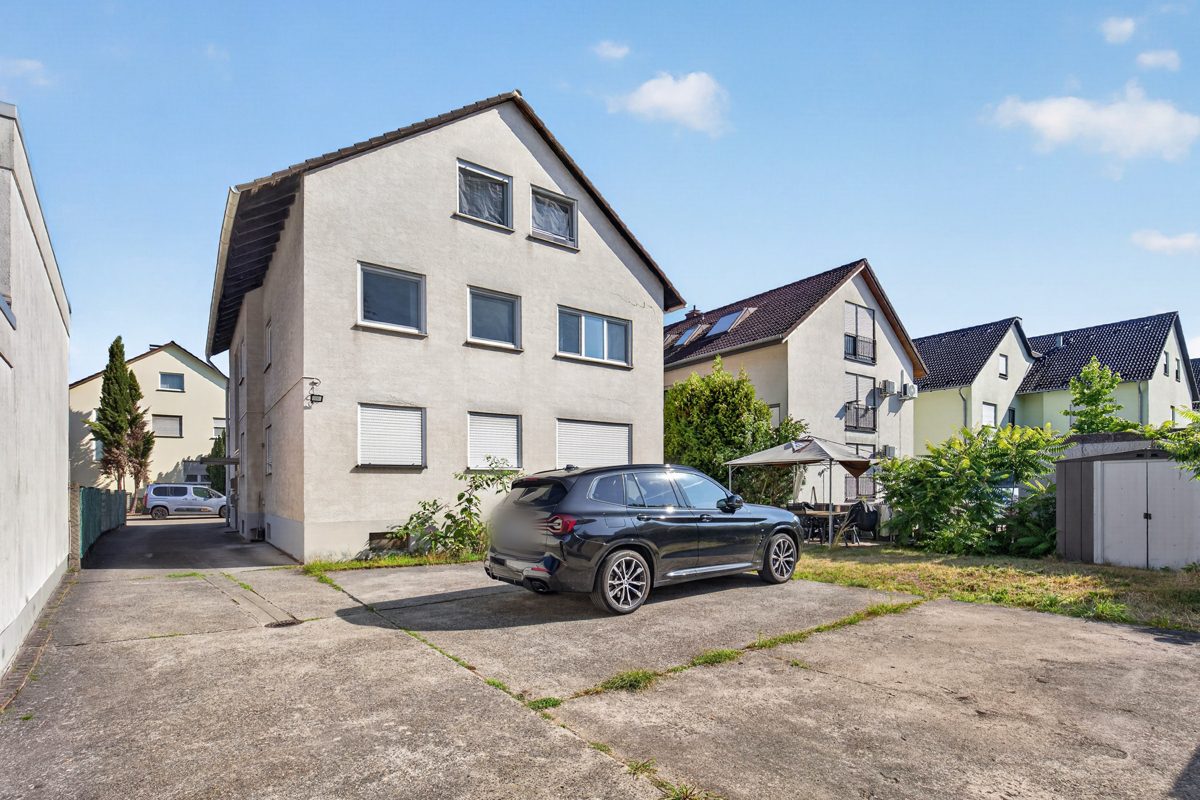 Außenansicht Rückseite Immobilienangebot - Karlsruhe / Grünwinkel - Wohnen & Anlage - Vollvermietetes 5-Familien-Wohnhaus mit Entwicklungspotenzial