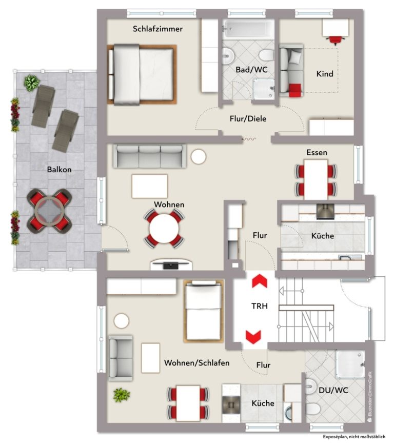Immobilienangebot - Karlsruhe / Grünwinkel - Wohnen & Anlage - Vollvermietetes 5-Familien-Wohnhaus mit Entwicklungspotenzial