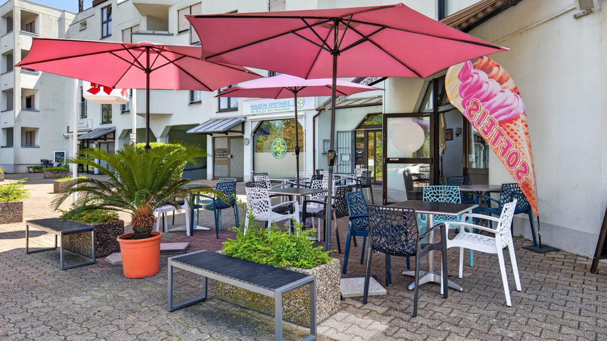 Immobilienangebot - Karlsruhe / Neureut - Rest & Gewerbe - Süße Rendite: Vermietete Eisdiele als Kapitalanlage
