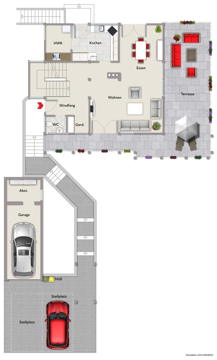 Immobilienangebot - Marxzell / Schielberg - Wohnen & Anlage - Viel Raum, Licht und Lebensqualität – Einfamilienhaus mit Einliegerwohnung auf parkähnlichem Grundstück