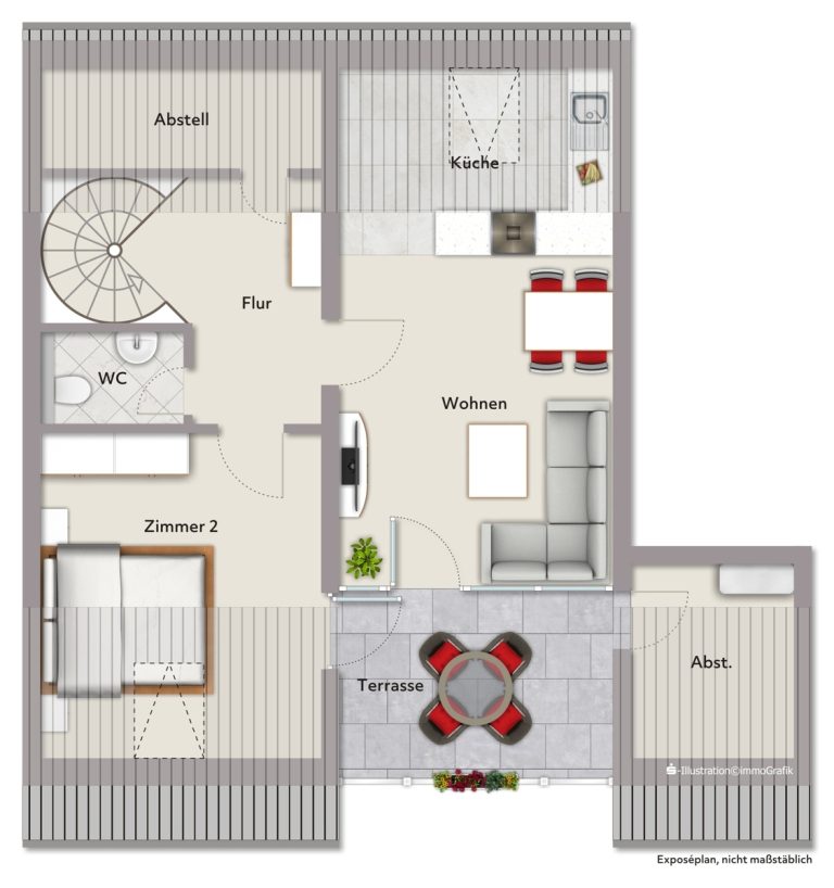 Immobilienangebot - Karlsruhe - Wohnungen - Maisonette mit Potenzial: 3 Zimmer-Wohnung auf zwei Ebenen in zentraler Lage von Karlsruhe!