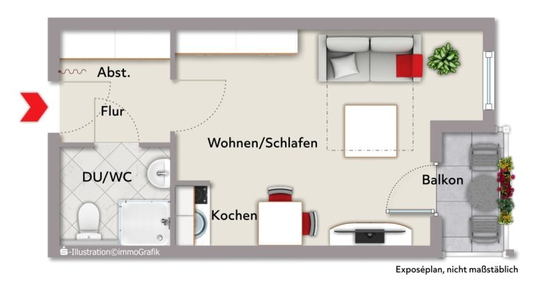 Immobilienangebot - Germersheim - Wohnungen - Attraktive Kapitalanlage in Germersheim: Ideales 1-Zimmer-Apartment für Studenten & Pendler