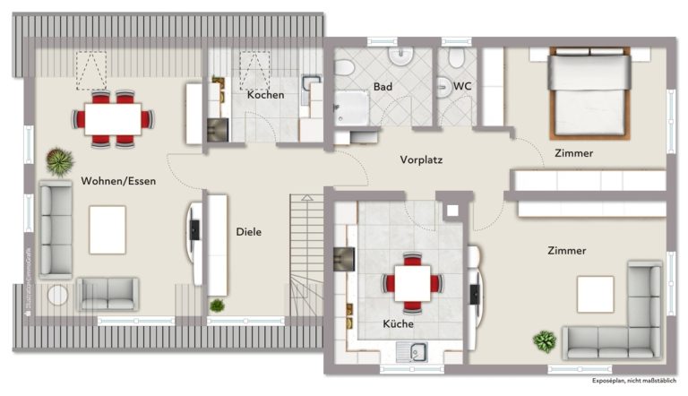 Immobilienangebot - Karlsruhe / Daxlanden - Wohnen & Anlage - Familienhaus mit geschütztem Hof und viel Entwicklungspotenzial