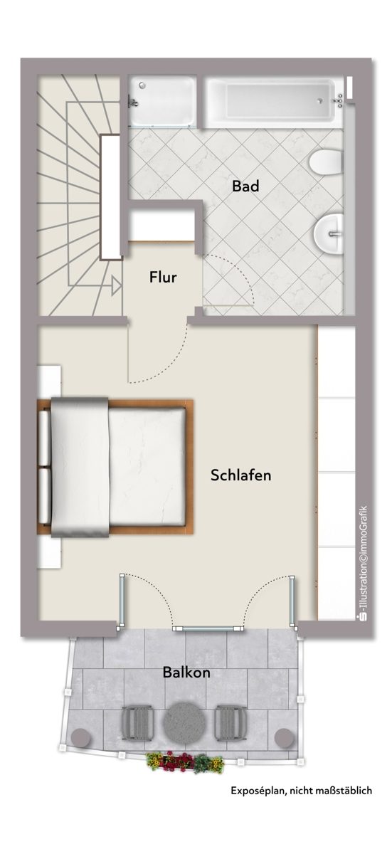 Immobilienangebot - Dettenheim / Rußheim - Wohnungen - Lichtdurchflutete Maisonettewohnung mit Garten in Südausrichtung!
