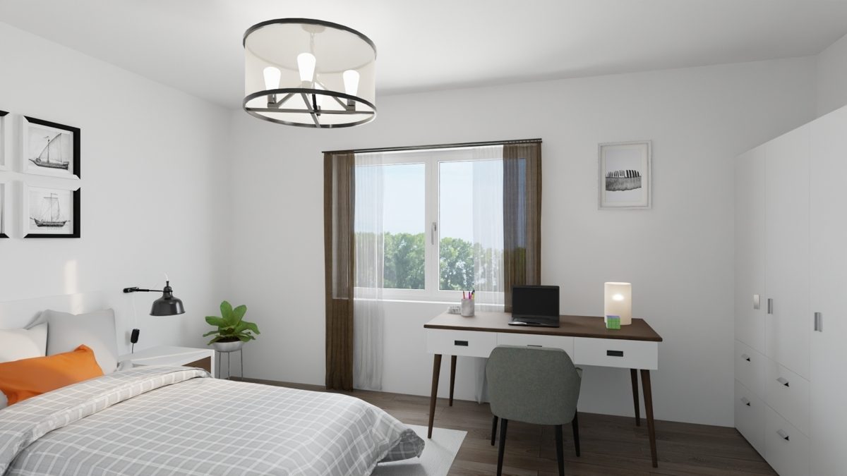 Wohnbeispiel OG – Kinderzimmer (KI generiert) Immobilienangebot - Rheinstetten / Mörsch - Wohnen & Anlage - Kapitalanlage mit Zukunft - Ihr Zweifamilienhaus mit Perspektive