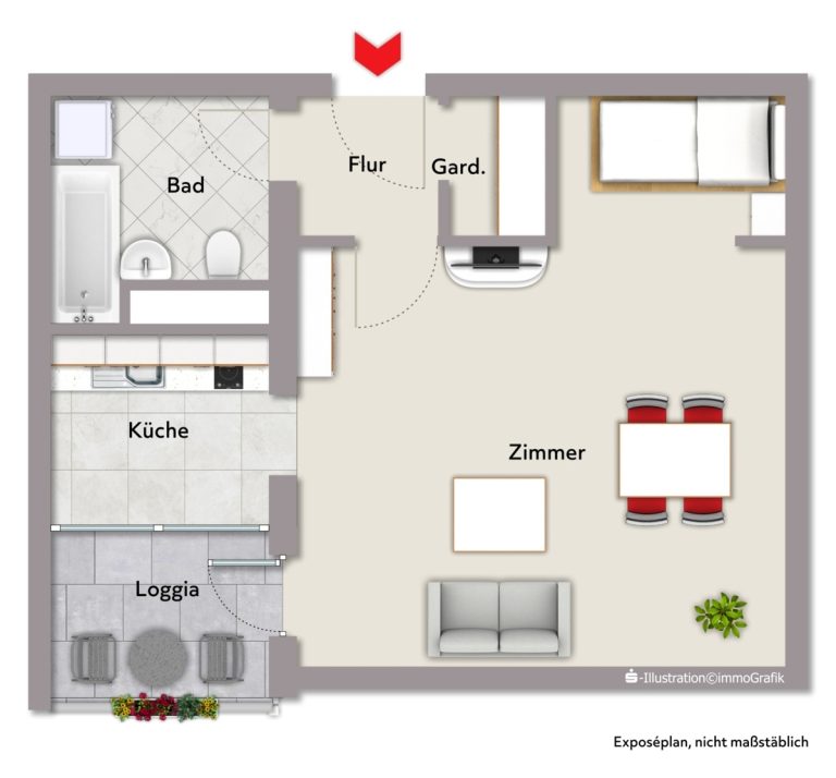 Immobilienangebot - Ettlingen - Wohnungen - Ideal fürs Kapital: Interessante 1-Zimmer-Wohnung in Ettlingen