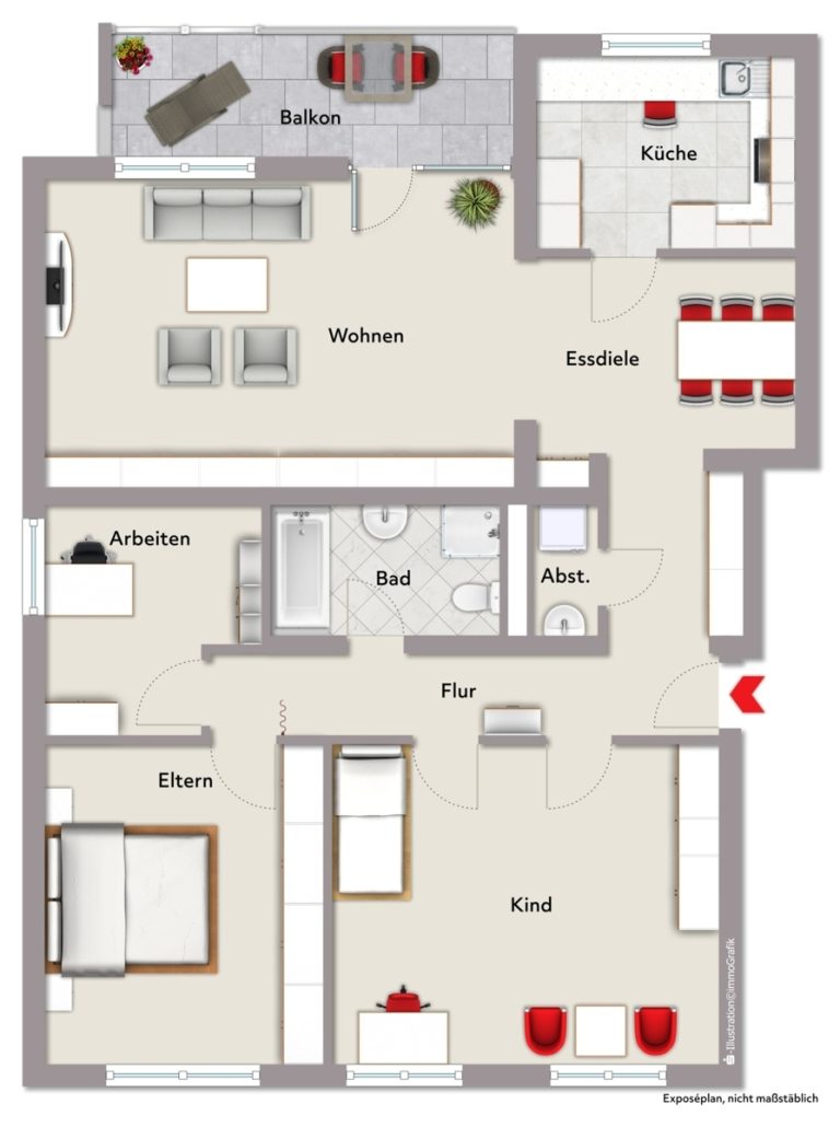 Immobilienangebot - Ettlingen - Wohnungen - Heute schon an morgen denken - freiwerdende 4 ZKB mit Tiefgaragenstellplatz