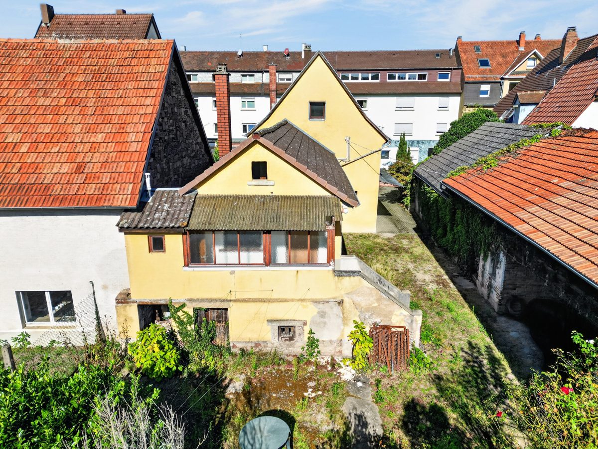 Ansicht Rückseite Immobilienangebot - Karlsruhe / Durlach-Aue - Grundstücke - Projektentwickler aufgepasst! Interessantes Grundstück in Durlach-Aue