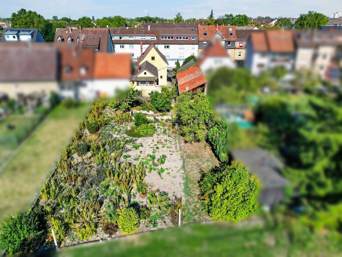 Ansicht Grundstück Immobilienangebot - Karlsruhe / Durlach-Aue - Grundstücke - Projektentwickler aufgepasst! Interessantes Grundstück in Durlach-Aue