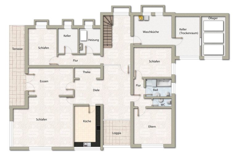 Immobilienangebot - Beverungen / Dalhausen - Alle - Großzügiges Einfamilienhaus mit 3 Garagen
