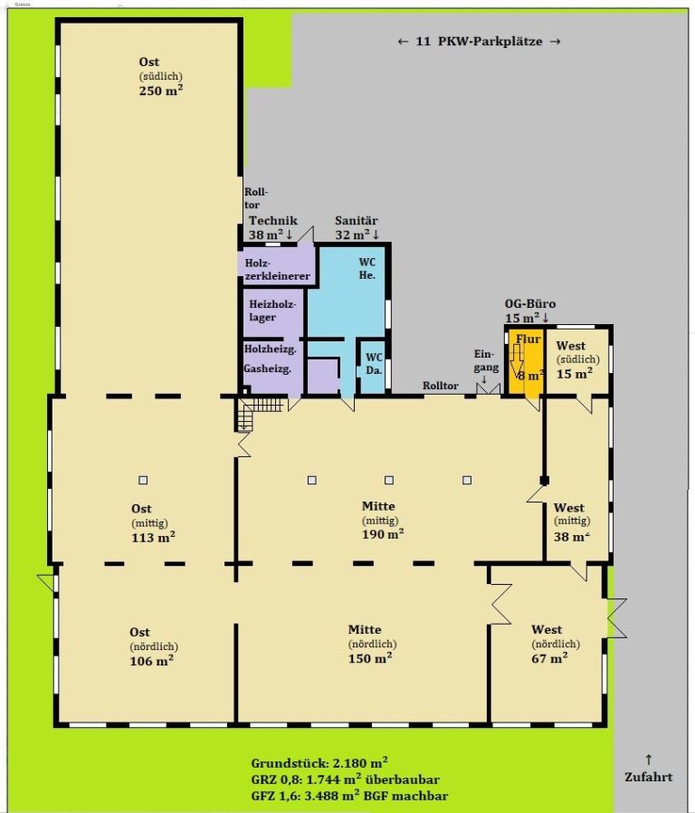 Immobilienangebot - Lügde - Gewerbe - Vielseitig nutzbare Halle in frequentierter Verkehrslage