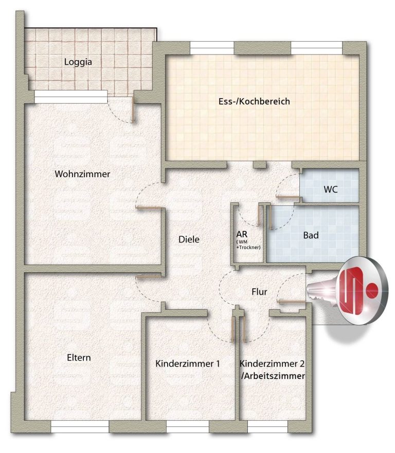 Immobilienangebot - Paderborn / Elsen - Alle - Zentral, geräumig und familienfreundlich!