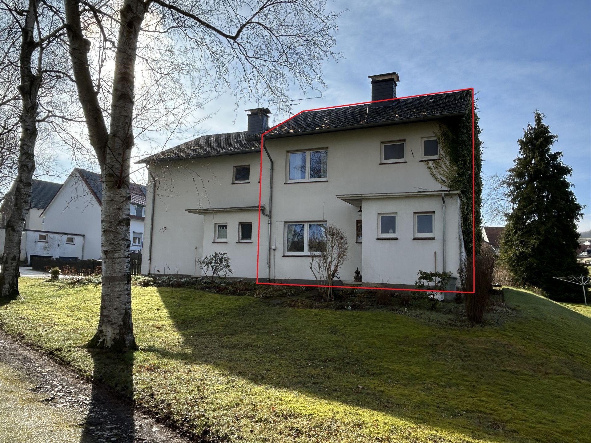 Immobilienangebot - Warburg / Wormeln - Alle - Doppelhaushälfte mit Erweiterungsmöglichkeit in Warburg-Wormeln