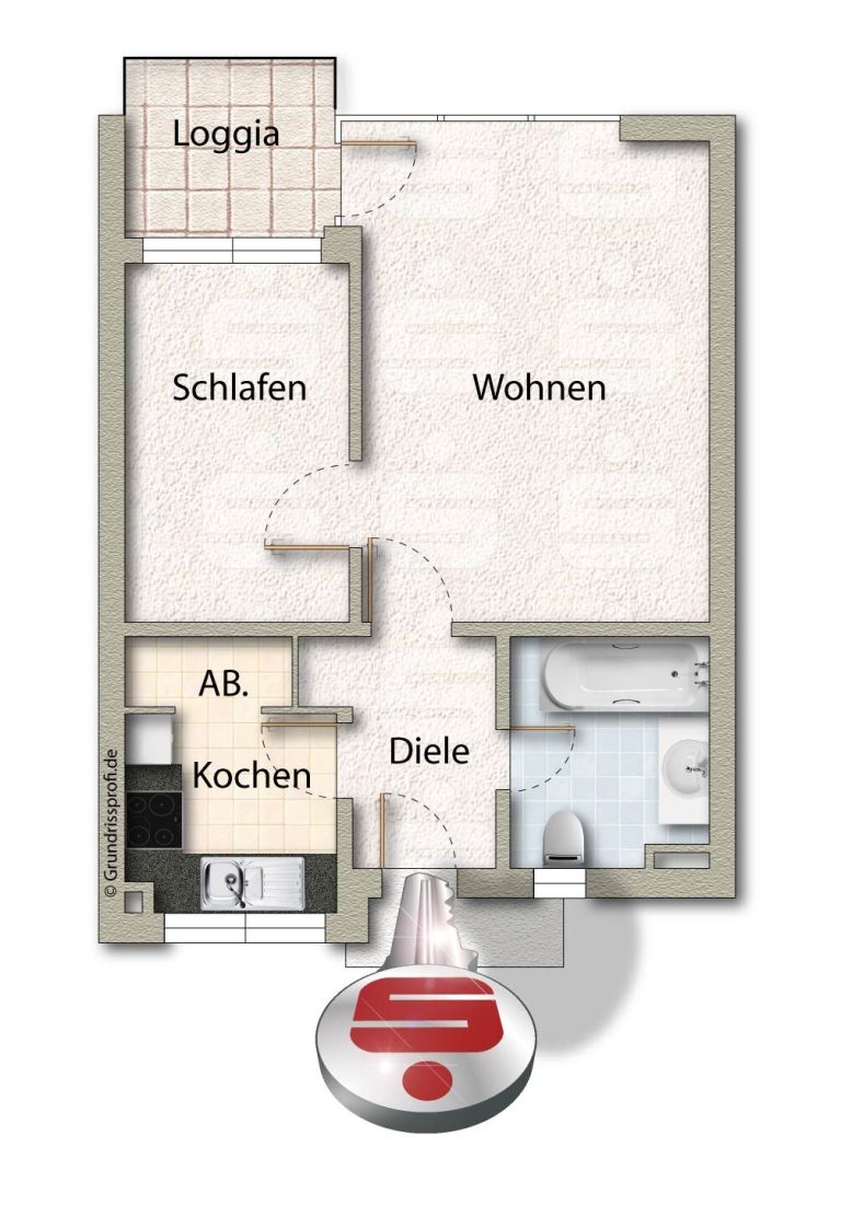 Immobilienangebot - Steinheim - Alle - 2 ZKBB-Wohnung mit Aufzug und 2 Garagen !!
