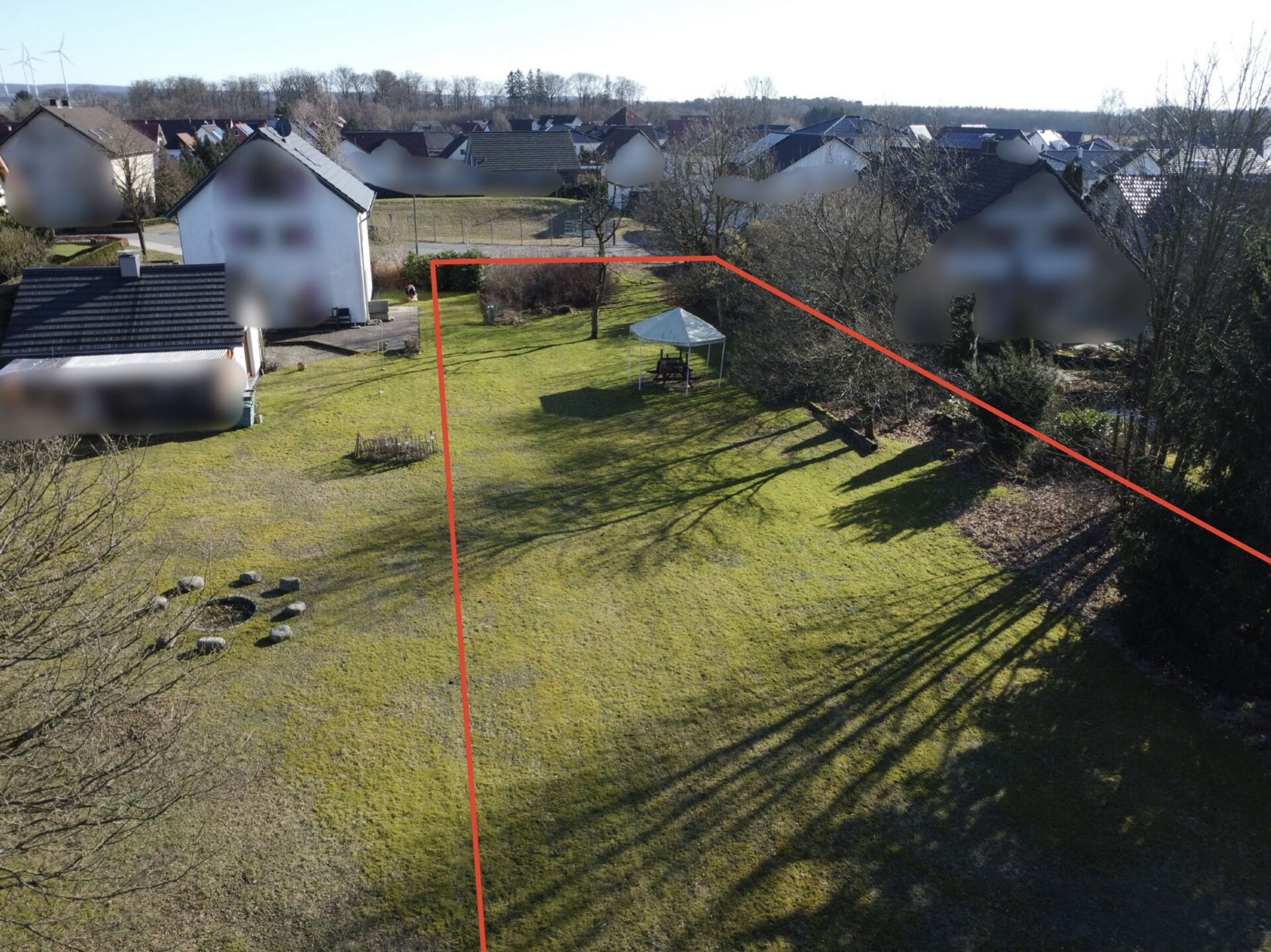 Luftaufnahme 3 Immobilienangebot - Schlangen / Oesterholz-Haustenbeck - Grundstücke - Exklusives Baugrundstück in idyllischer Lage: Ihre Chance für den Wohntraum mit unverbaubarem Blick!