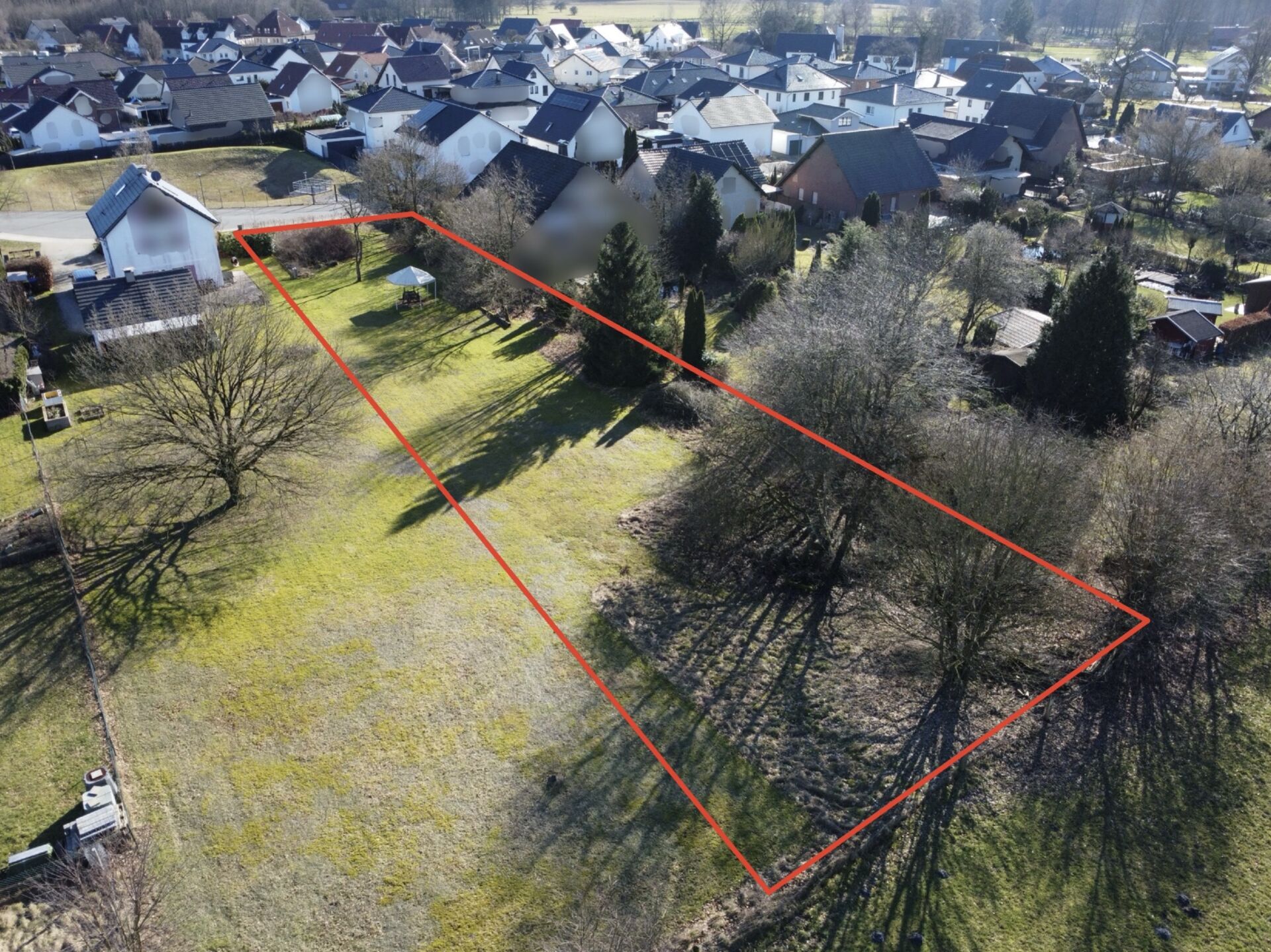 Luftaufnahme 1 Immobilienangebot - Schlangen / Oesterholz-Haustenbeck - Grundstücke - Exklusives Baugrundstück in idyllischer Lage: Ihre Chance für den Wohntraum mit unverbaubarem Blick!