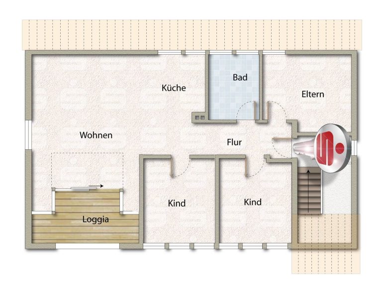 Immobilienangebot - Lage - Alle - Ihr neues Domizil in Lage – 3-Zimmer-Dachgeschosswohnung mit Aussicht!