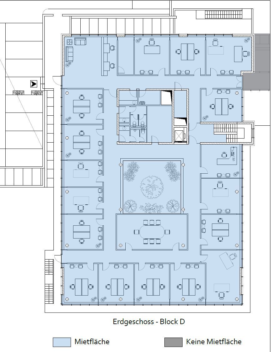 Immobilienangebot - Detmold - Gewerbe - Repräsentative Bürofläche im Detmolder Innenstadtring mit ca.1.400 m², Gastronomie und Parkdeck