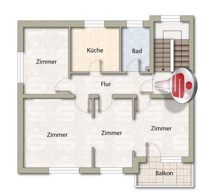 Immobilienangebot - Detmold - Alle - Gepflegt, modernisiert, citynah: Eigentumswohnung in Detmold!