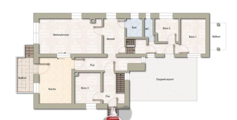 Immobilienangebot - Detmold - Alle - Seltenes Ensemble: Modernisiertes Wohnhaus mit Gewerbehalle!