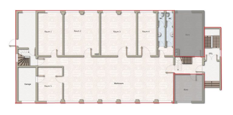 Immobilienangebot - Detmold - Gewerbe - Klein und funktional. Ca. 290 m² Halle zur Anmietung frei