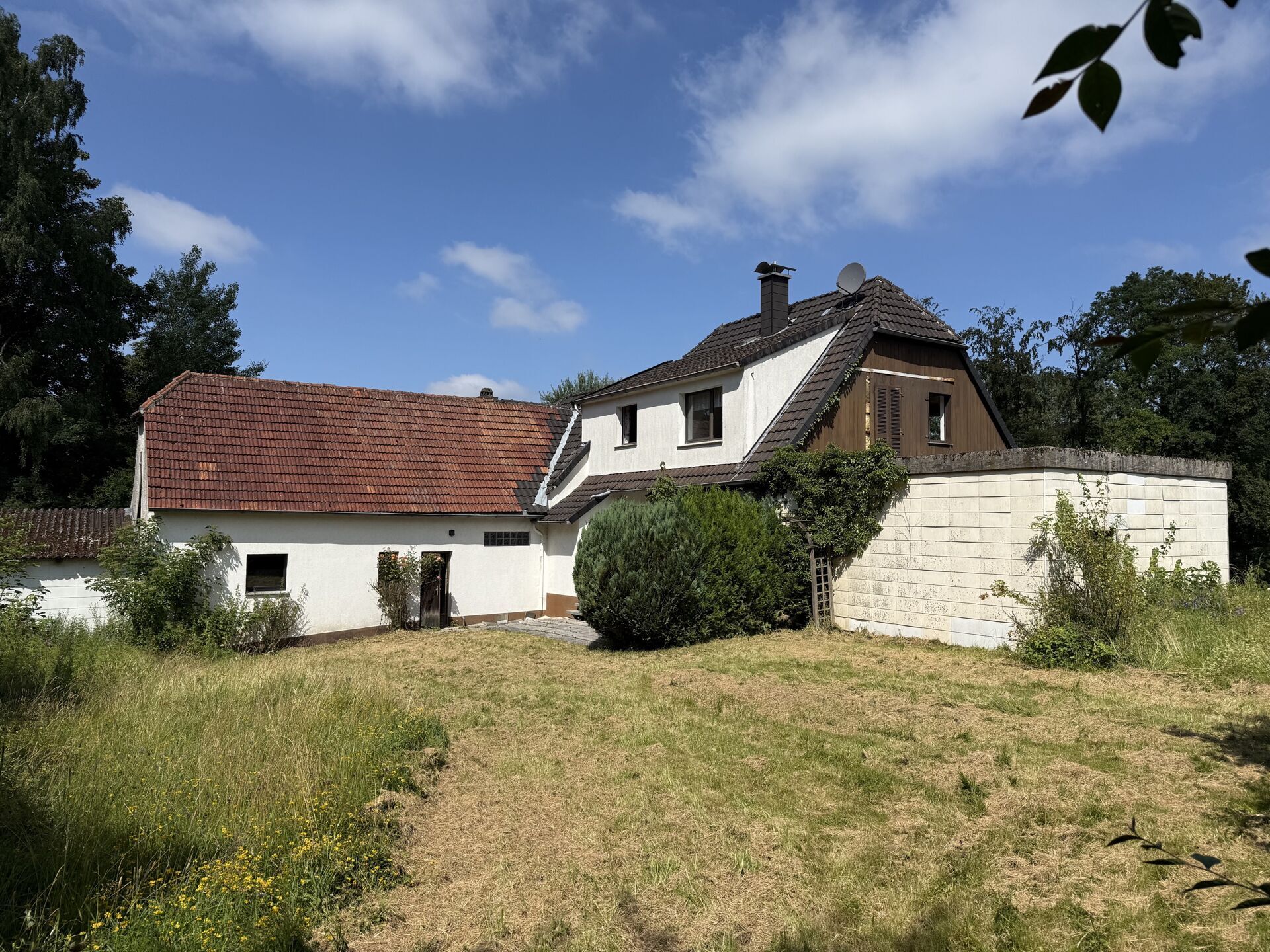 Immobilienangebot - Bad Driburg / Neuenheerse - Alle - Haus am Wald gelegen mit Werkstatt und Wiese - auch ideal für Pferdeliebhaber !