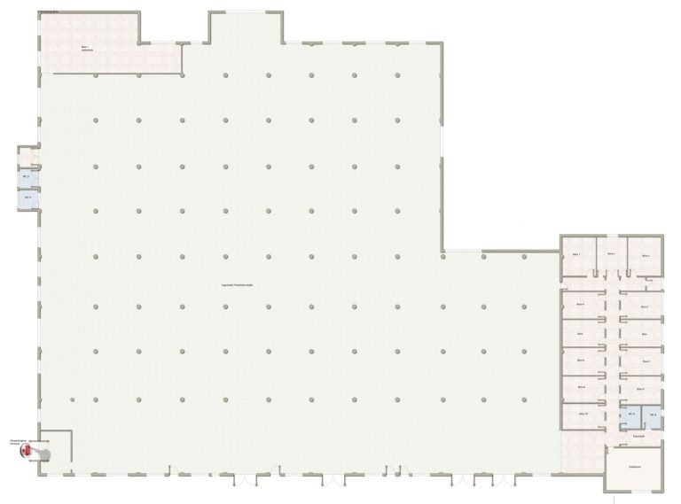Immobilienangebot - Lage - Gewerbe - Großzügige Industriehalle mit weitläufiger Freifläche  zur Erweiterung