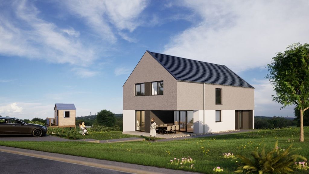 Visualisierung Straßenansicht VR Immobilien GmbH - Immobilienangebot - Eichenzell - Alle - Energieeffizient. Modern. Komfortabel. Neubau-Einfamilienhaus in schöner Ortsrandlage von Lütter