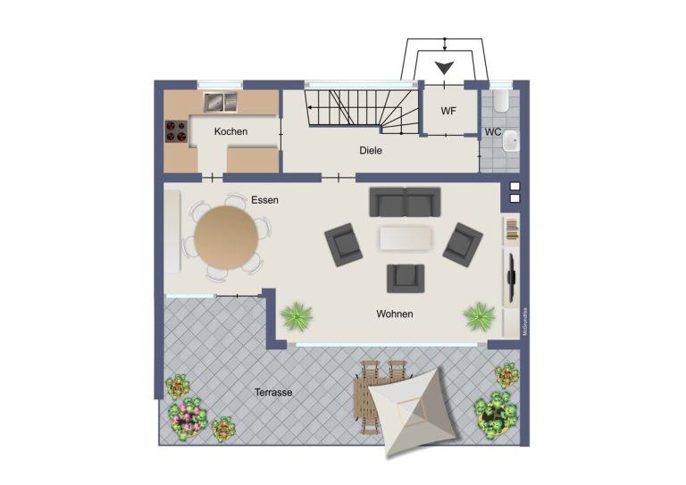 VR Immobilien GmbH - Immobilienangebot - Fulda - Alle - Gepflegtes Reihenendhaus in Fulda-Maberzell zu vermieten!