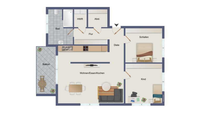 VR Immobilien GmbH - Immobilienangebot - Schlüchtern - Alle - Eigentumswohnung in Schlüchtern mit Balkon und Stellplatz