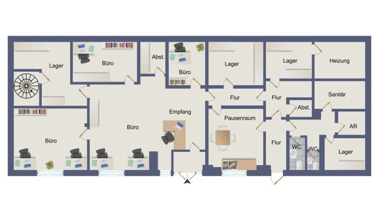 VR Immobilien GmbH - Immobilienangebot - Hünfeld - Alle - Bürofläche mit ca. 300 m² in verkehrsgünstiger Lage von Hünfeld zu vermieten